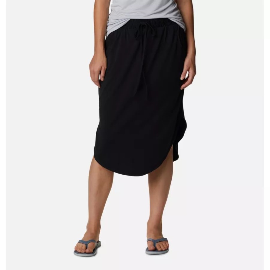 Black Columbia Pfg Lockerer Wasserstrickrock Für Damen