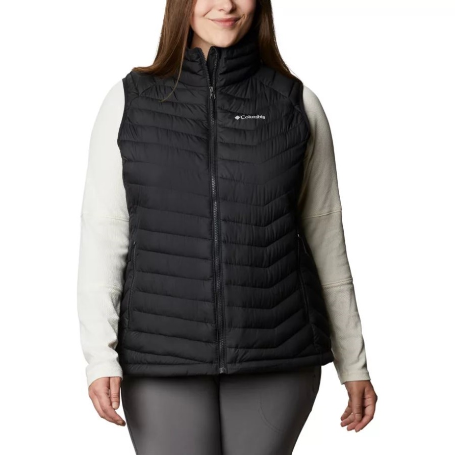 Black Columbia Damen-Powder-Lite-Weste In Übergröße