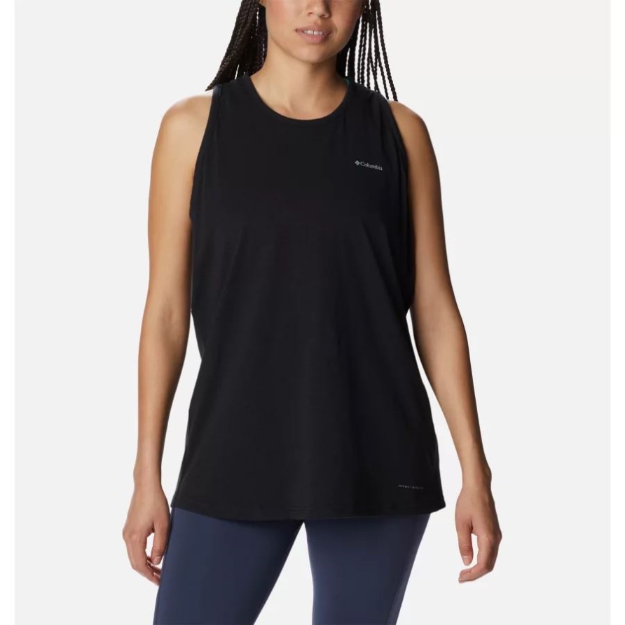 Black Columbia Sun Trek Racerback-Tanktop Für Damen