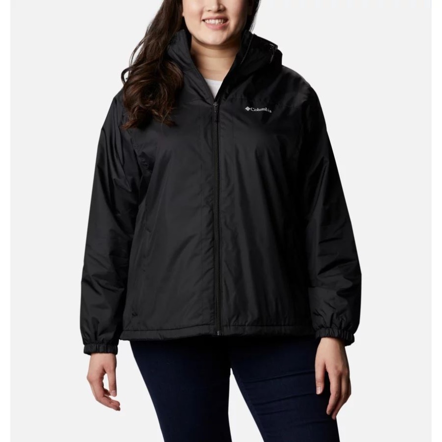 Black Columbia Switchback Sherpa Gefütterte Damenjacke In Übergröße