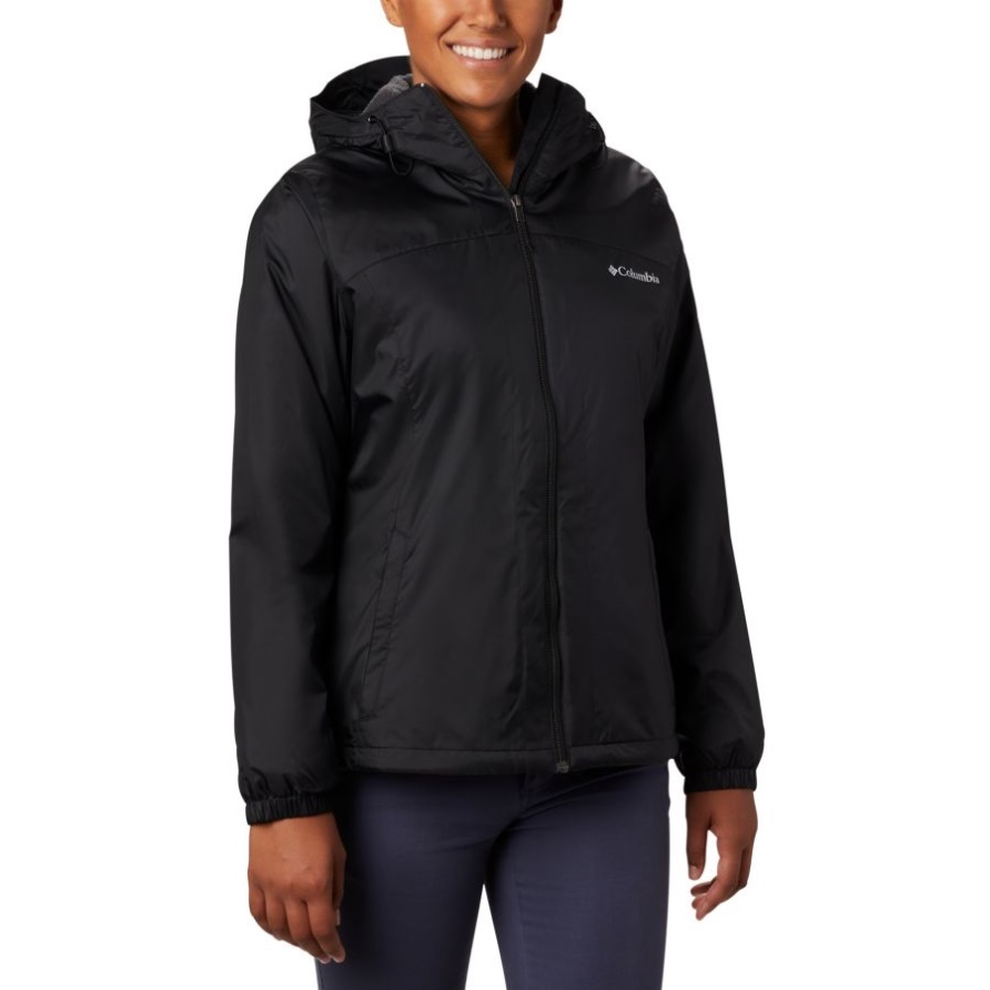 Black Columbia Switchback-Jacke Mit Sherpa-Futter Für Damen