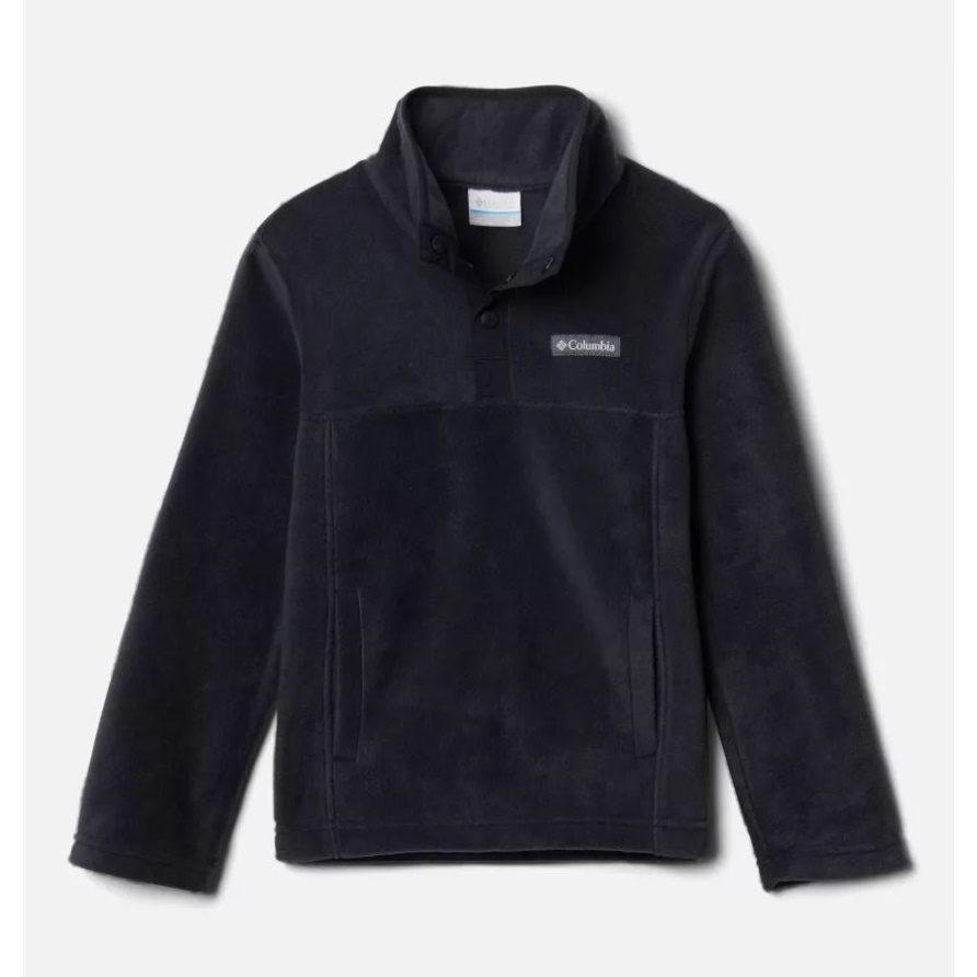 Schwarz Columbia Youth Steens MTN Fleece-Pullover