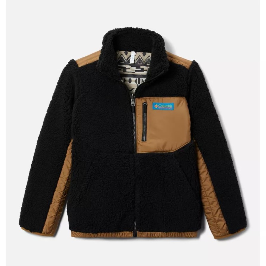 Schwarz/delta Archer Ridge Wendejacke Mit Durchgehendem Reißverschluss Für Kinder Columbia