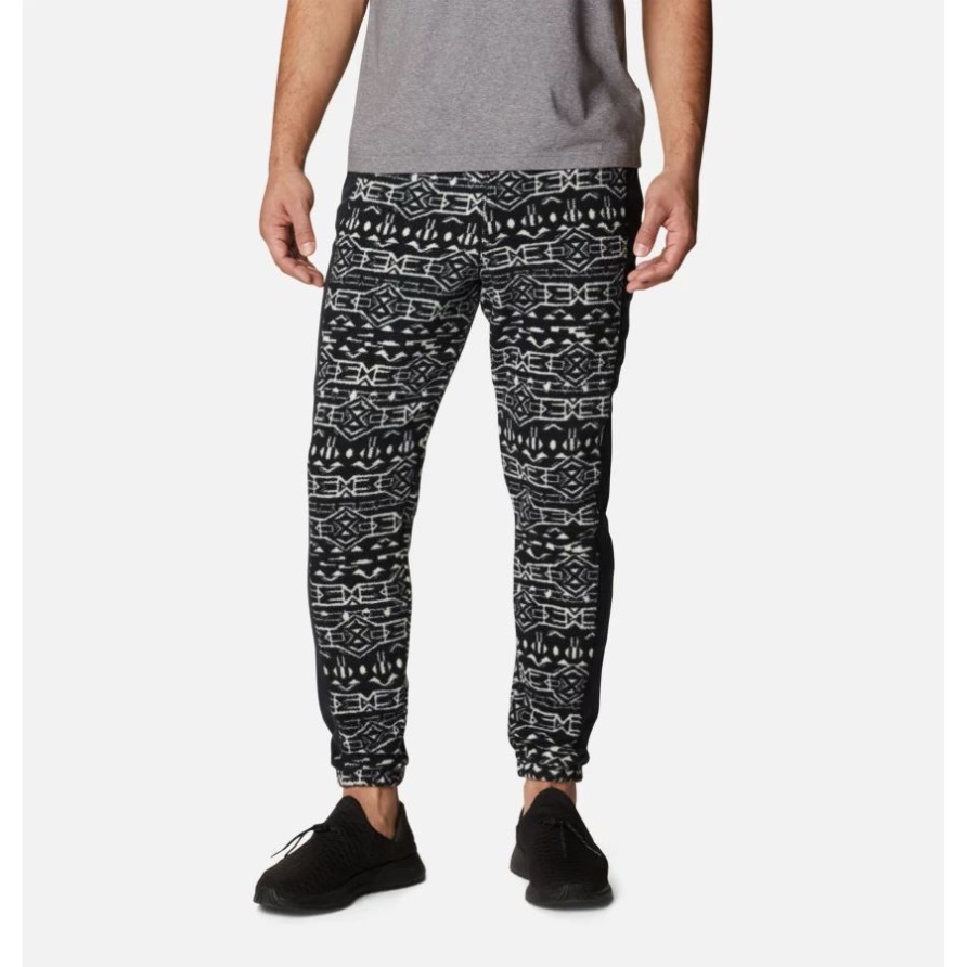 Schwarze Haven Hills-Fleecehose Für Herren Mit Geo-Print/Black Columbia
