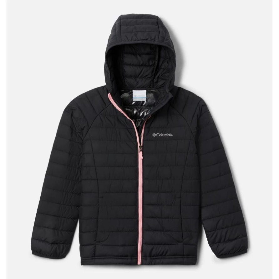 Schwarze Powder Lite Kapuzenjacke Für Mädchen Columbia