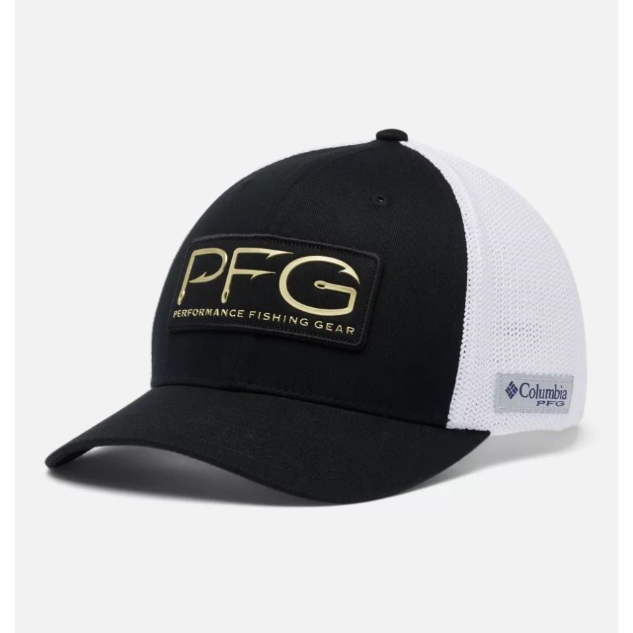 Schwarz/gold Columbia Pfg Haken Mesh Kugelkappe Hohe Krone