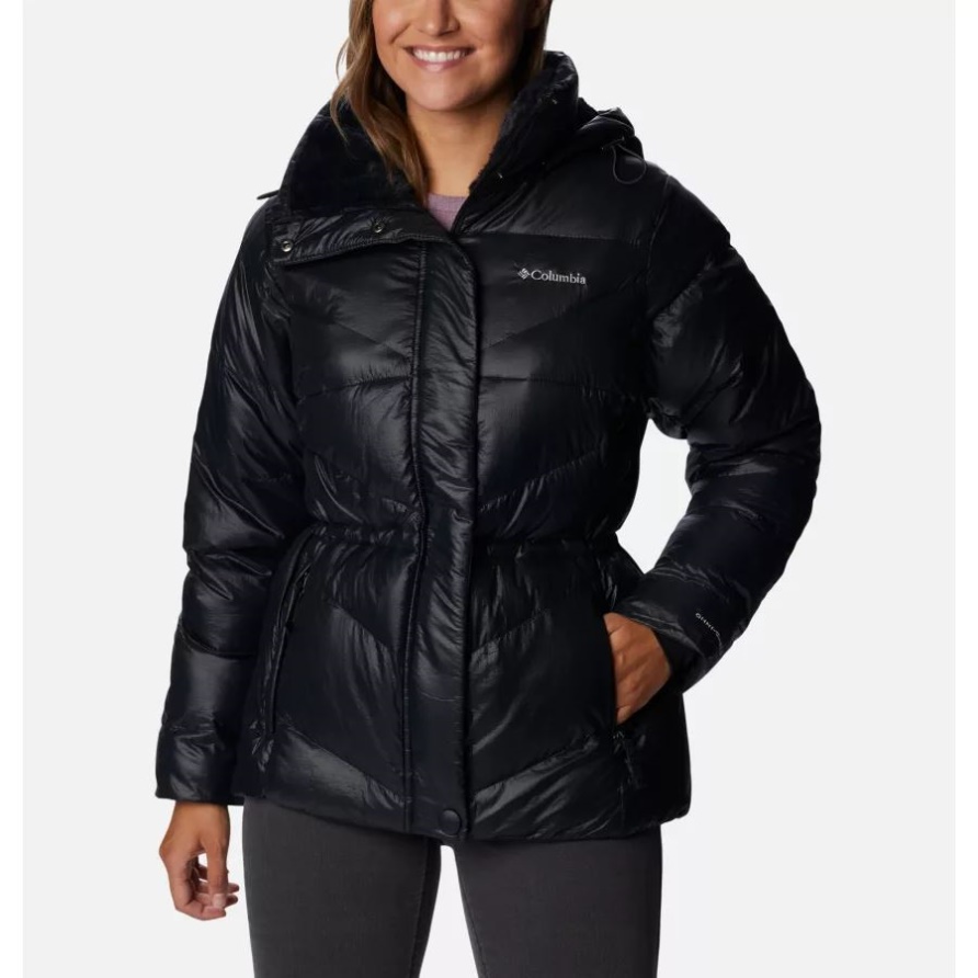 Black Gunmetal Columbia Damen-peak To Park Ii Isolierte Kapuzenjacke