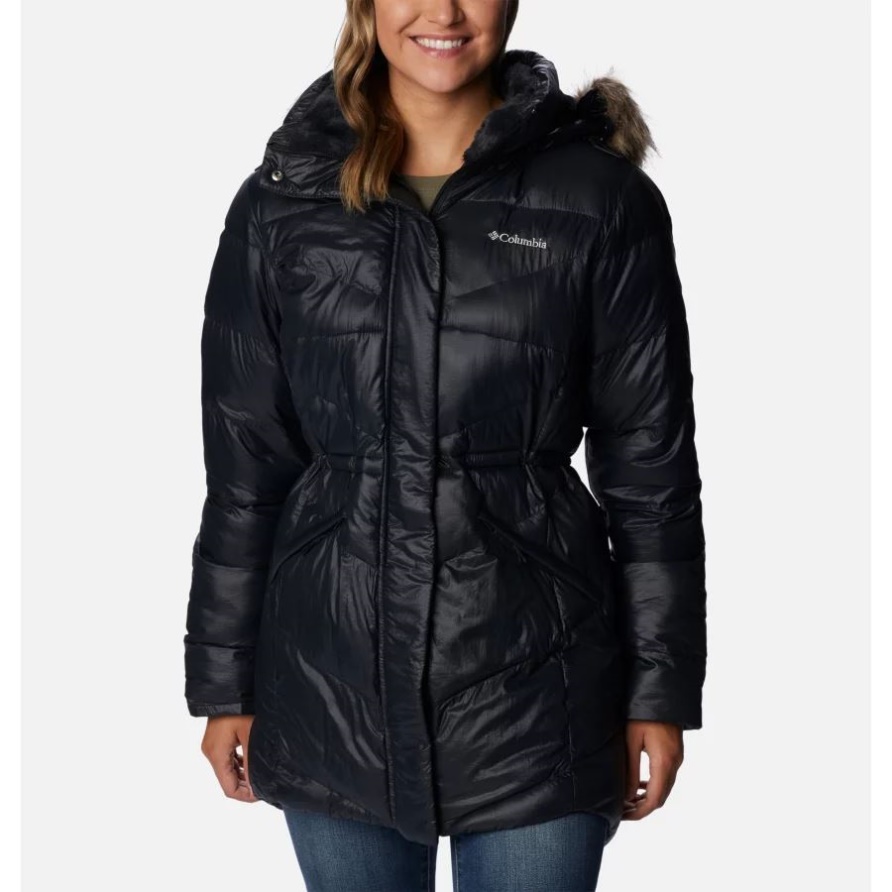 Schwarze, Metallgraue Columbia Peak To Park Mid-Isolationsjacke Für Damen