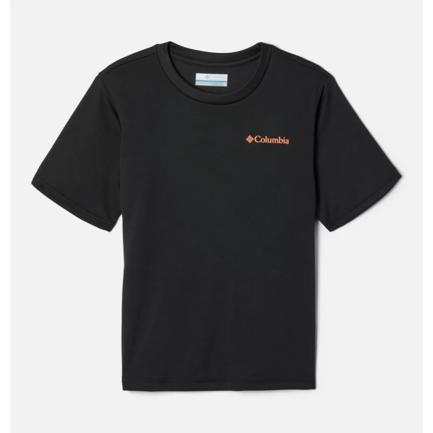 Schwarz/Happy Crags Graphic T-Shirt Grizzly Ridge Rückengrafik Für Columbia-Jungen