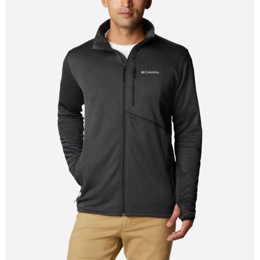 Schwarz Heather Columbia Park View Fleecejacke Für Herren