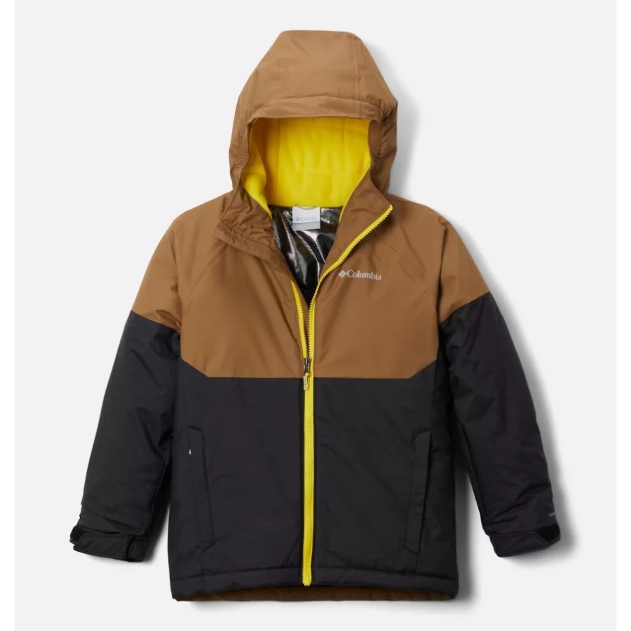 Schwarz Meliert/delta Wasserdichte Alpine Actionii Skijacke Für Jungen Columbia