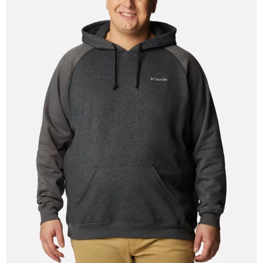 Schwarz Heather/Shark Heather Columbia Herren Kapuzenpullover Hart Mountain II Groß