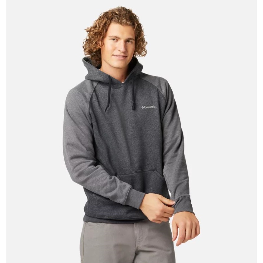 Schwarzer Heather/Shark Heather Columbia Herren-Hoodie Hart Mountain II