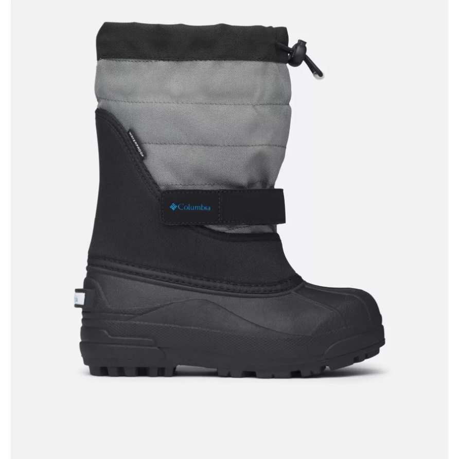 Schwarz/Hyperblau Columbia Powderbug Plus II Schneestiefel Für Große Kinder