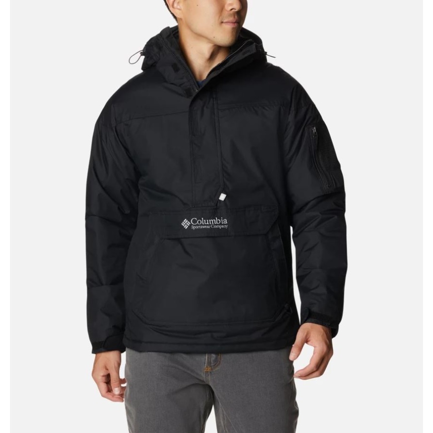 Schwarzer Herausforderer Pullover Anorak Für Herren Columbia