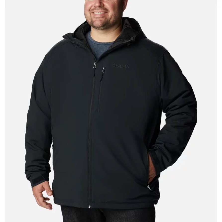 Schwarze Herren-softshell-kapuzenjacke Gate Racer Big Columbia