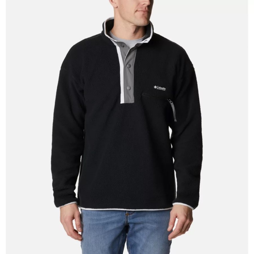 Schwarz Herren Helvetia Half Snap Fleece Columbia