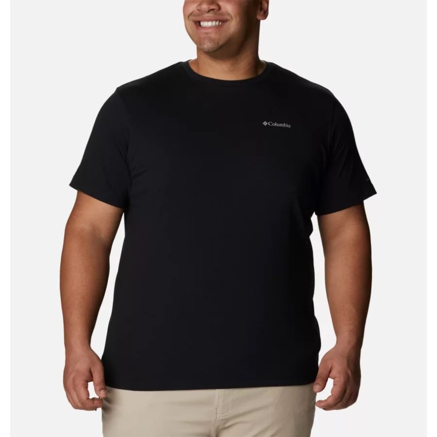 Schwarzes Herren-Kurzarmshirt Thistletown Hills Big Columbia