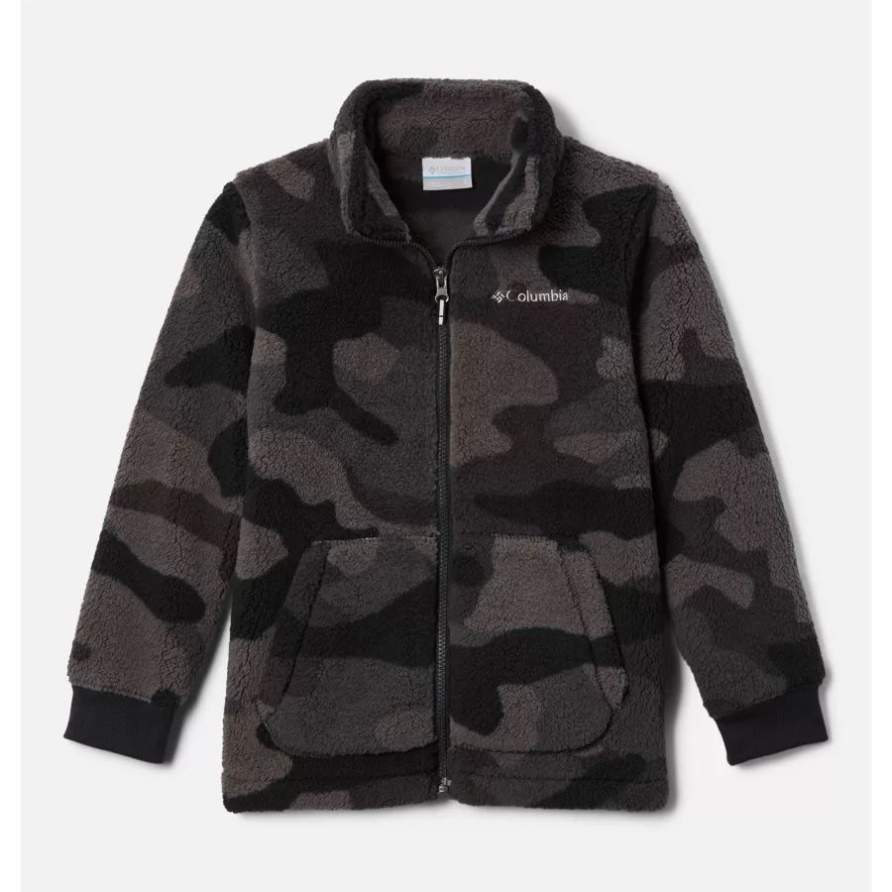 Robuster Ridge II Sherpa Columbia Mit Durchgehendem Reißverschluss Für Jungen In Schwarzer Mod-Camouflage