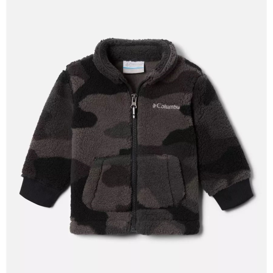 Schwarz Mod Camo Infant Robuste Ridge Ii Sherpa-fleecejacke Mit Durchgehendem Reißverschluss Columbia