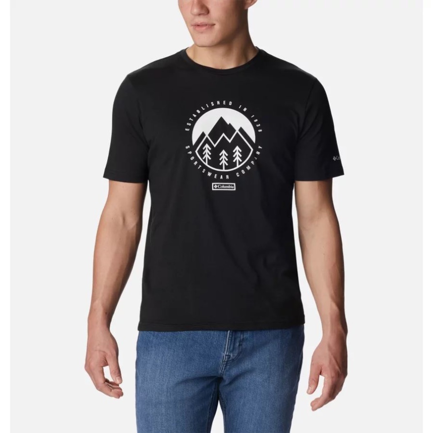 Schwarz/im Freien Park 2 Columbia Rapid Ridge Grafik-t-shirt Für Herren