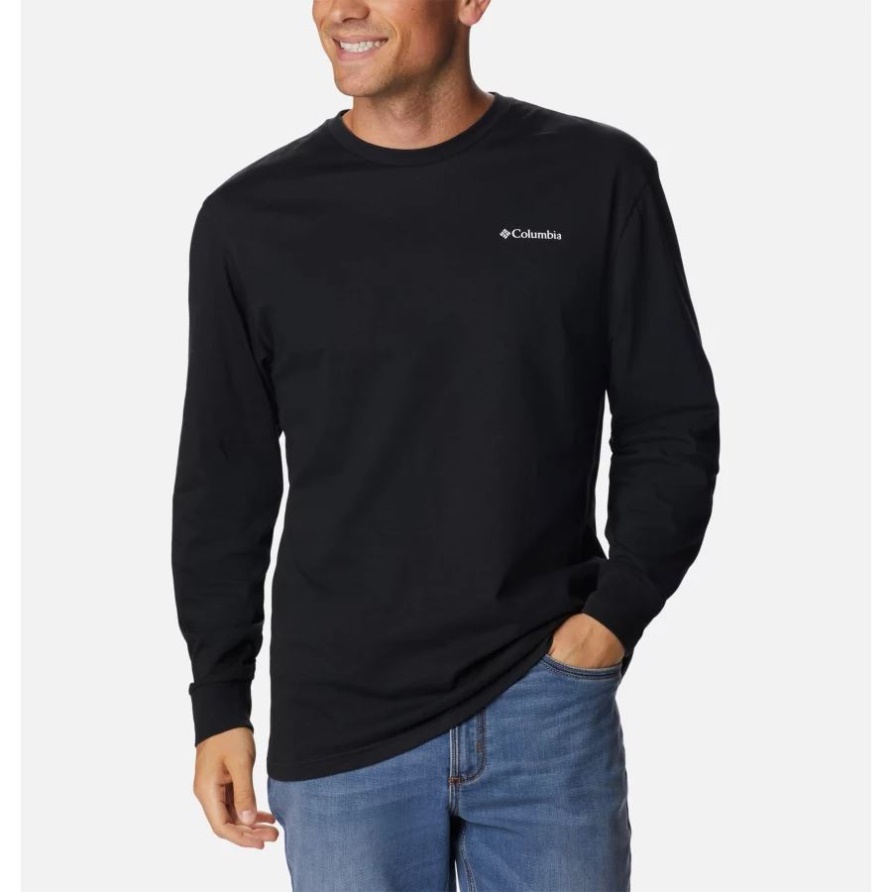 Schwarz/outdoor Park Cades Cove Langarm-t-shirt Für Herren Columbia