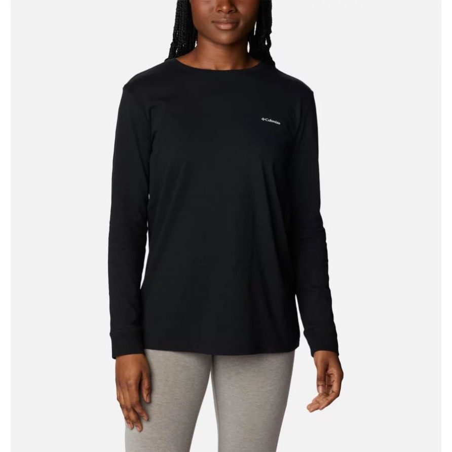 Schwarz/im Freien Park Damen-north Cascades Langärmliges T-shirt Mit Hinterer Grafik Columbia