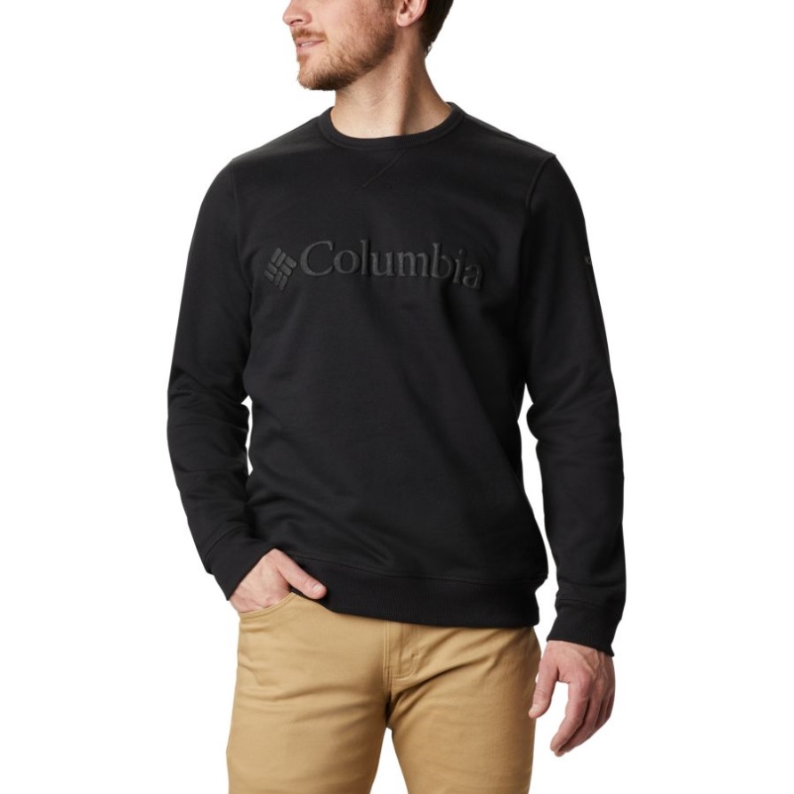 Black Puff Logo Herren Columbia Logo Fleece Crew Columbia