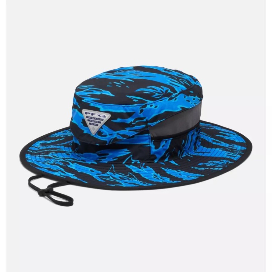 Schwarz/rauer Wellendruck Pfg Super Backcast Booney Hat Columbia