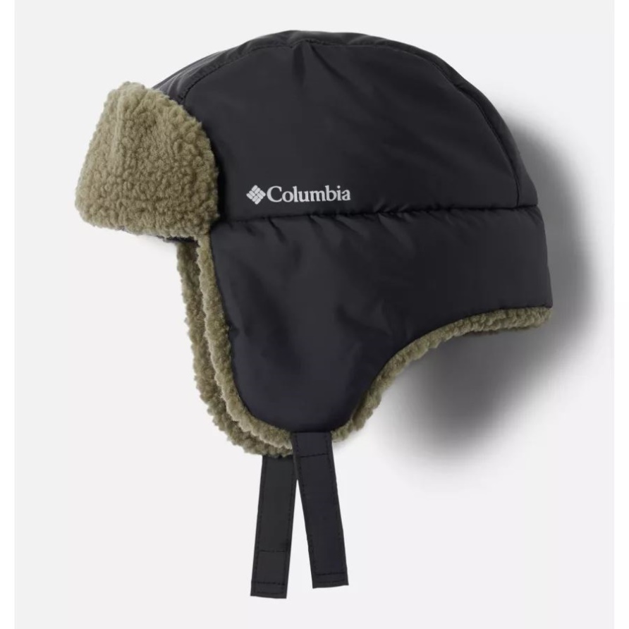 Schwarz/steingrün Columbia Frosty Trail Trapper Hat Für Kinder