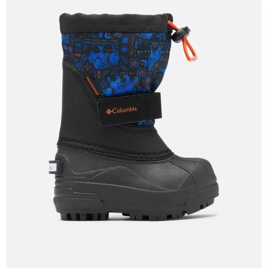 Schwarz/spritziger Orange Columbia Kleinkinderpuderbug Plus Ii Schneestiefel