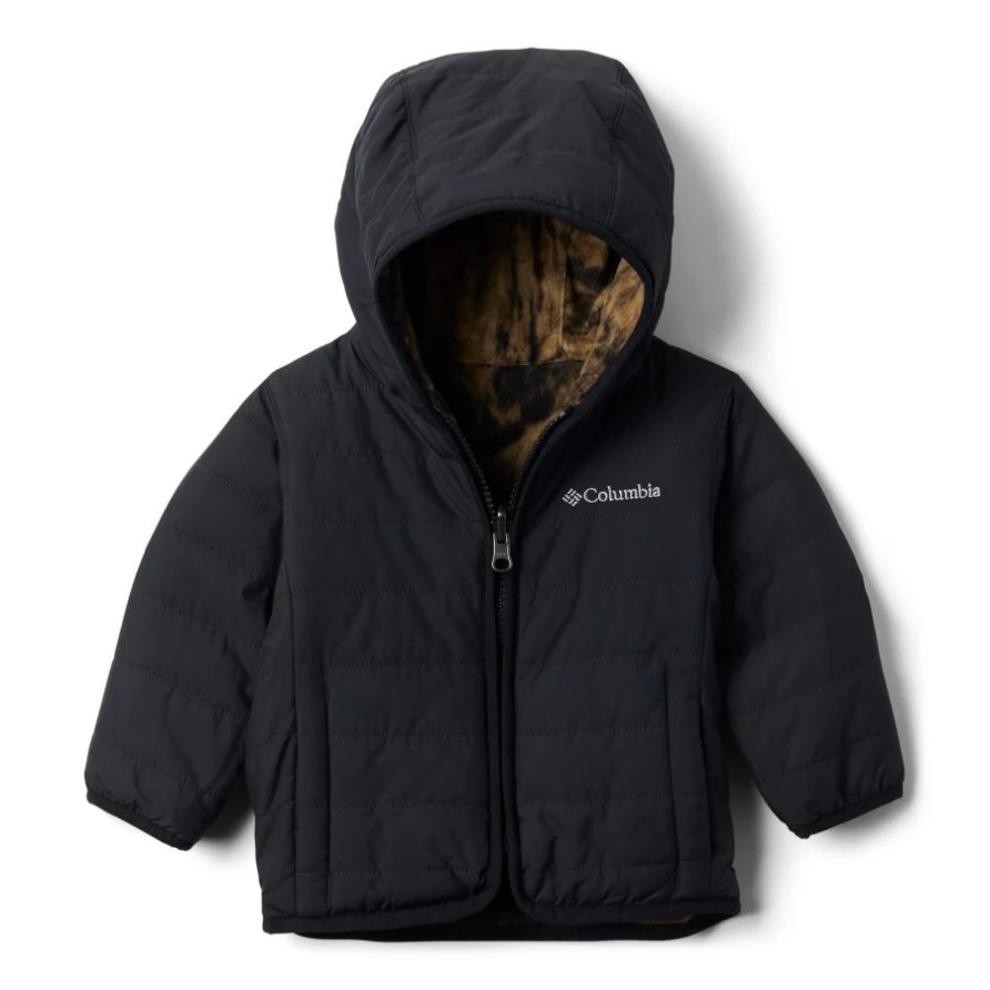 Schwarz/timberwolf Doppel Trouble Reversible Jacke Für Kleinkinder Columbia