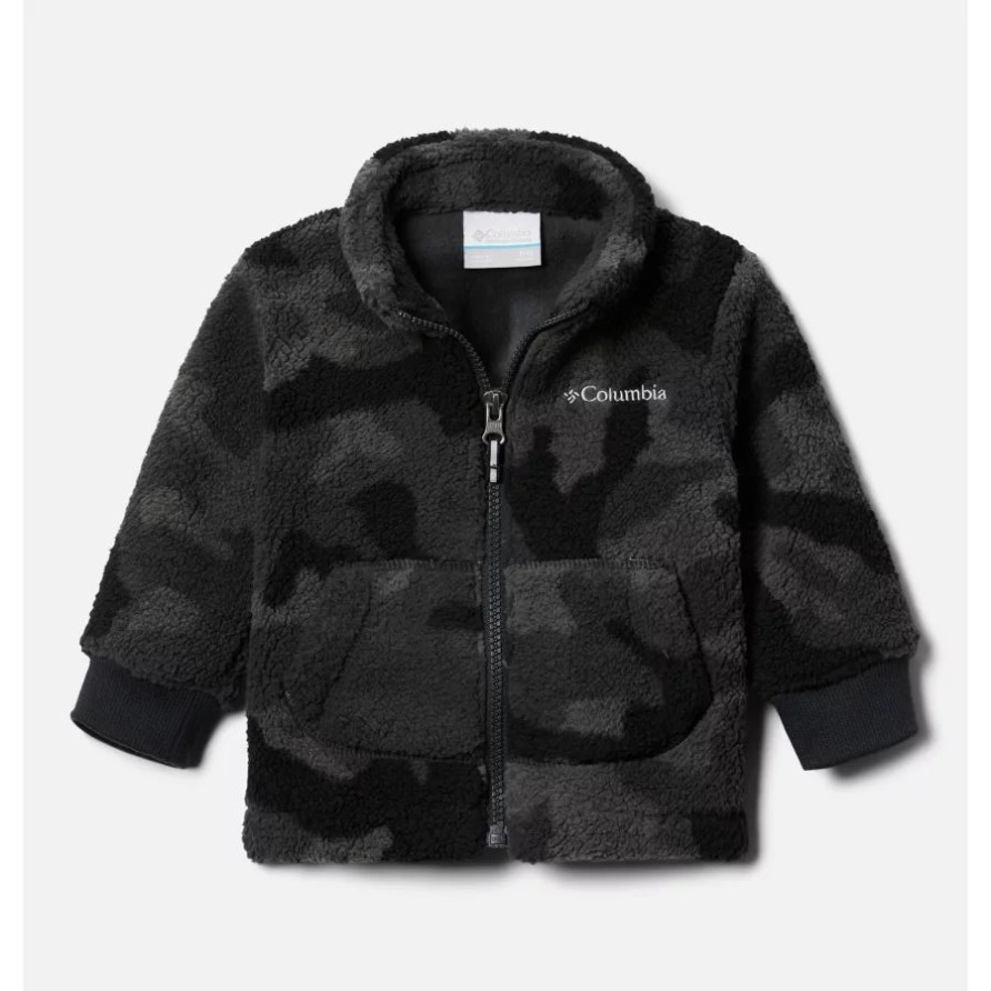 Schwarz Trad Camo Columbia Robuste Ridge Ii Säuglings-sherpa-fleecejacke Mit Durchgehendem Reißverschluss