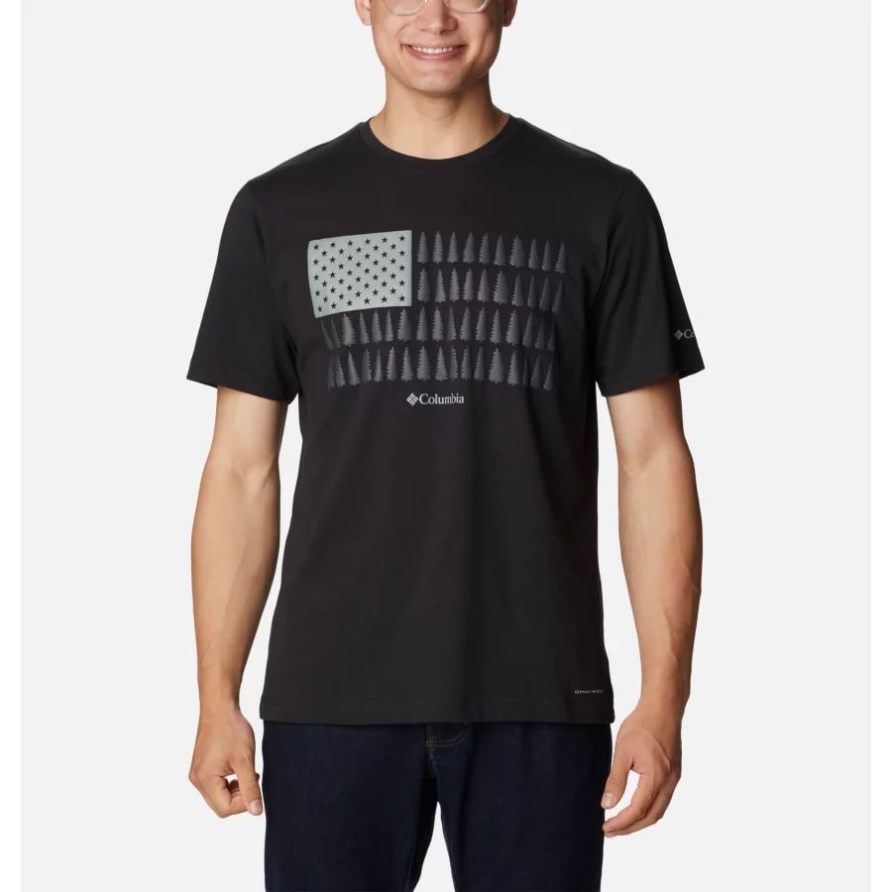 Das Thistletown Hills-Grafikt-shirt Der Schwarzen/treestriped Flagge Kolumbien-Männer