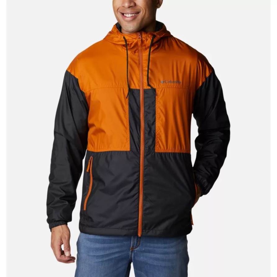 Schwarz/warm Kupfer Gefütterte Windjacke Mit Flash Challenger Für Herren Columbia