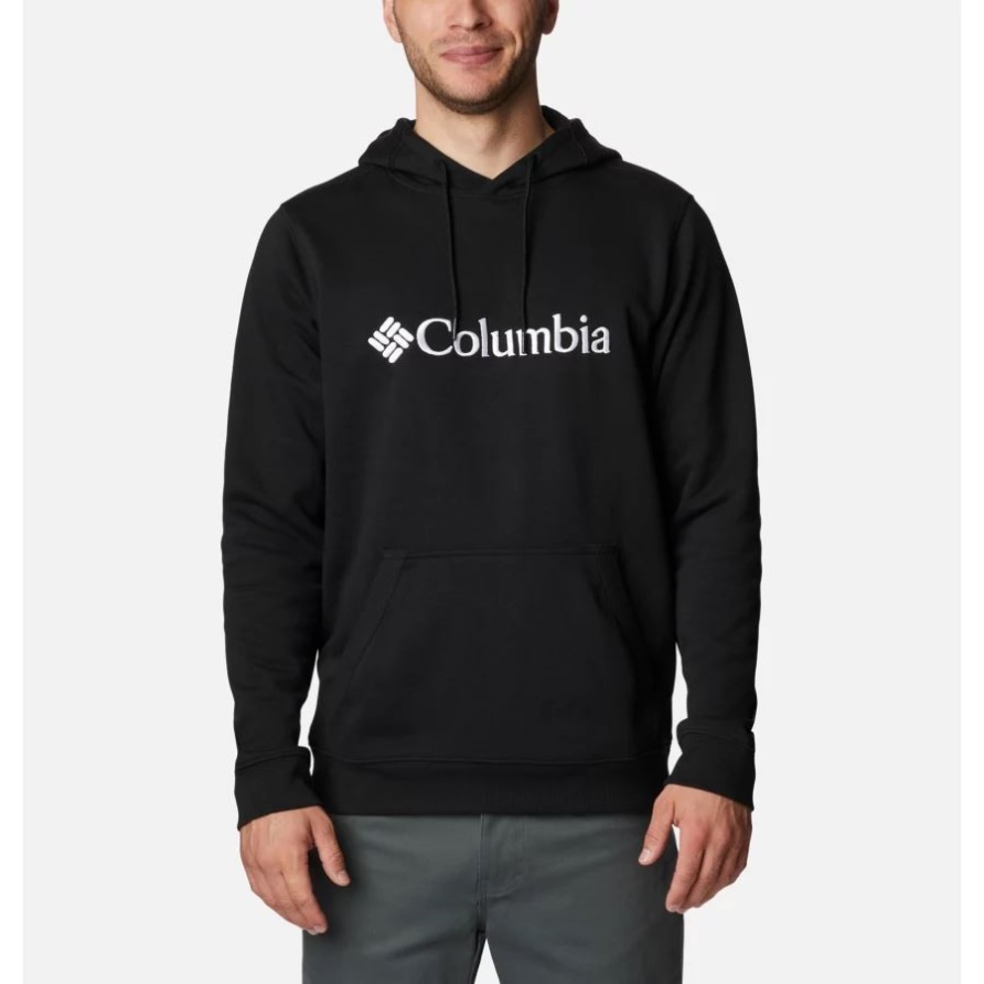 Schwarz/weißer CSC-Logo-Columbia-Herren-CSC-Basic-Logo-II-Hoodie Mit Logo