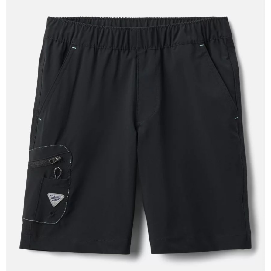 Schwarz/weiß Genähte Columbia Jungen-Pfg-Terminal-Tackle-Shorts