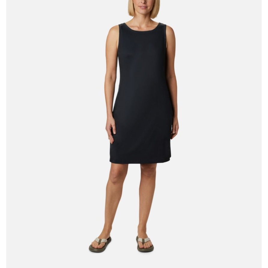 Schwarzes Damenkleid Mit Chill River-druck Columbia