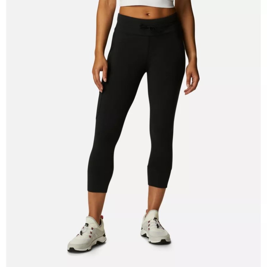 Schwarze Columbia Trek Capri Leggings Für Damen Columbia