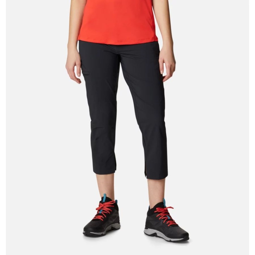 Schwarze Muir Pass Ii Kurz Geschnittene Wanderhose Für Damen Columbia