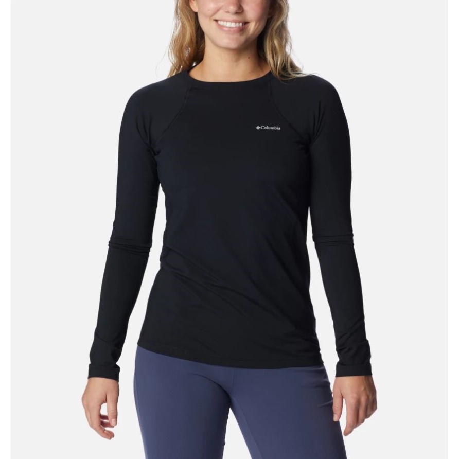Schwarze Mittelschwere Omni-Heat Baselayer-Crew Für Damen Columbia