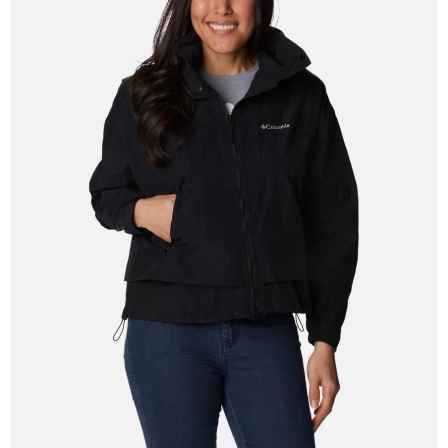 Schwarze Paracutie-Windjacke Für Damen Columbia
