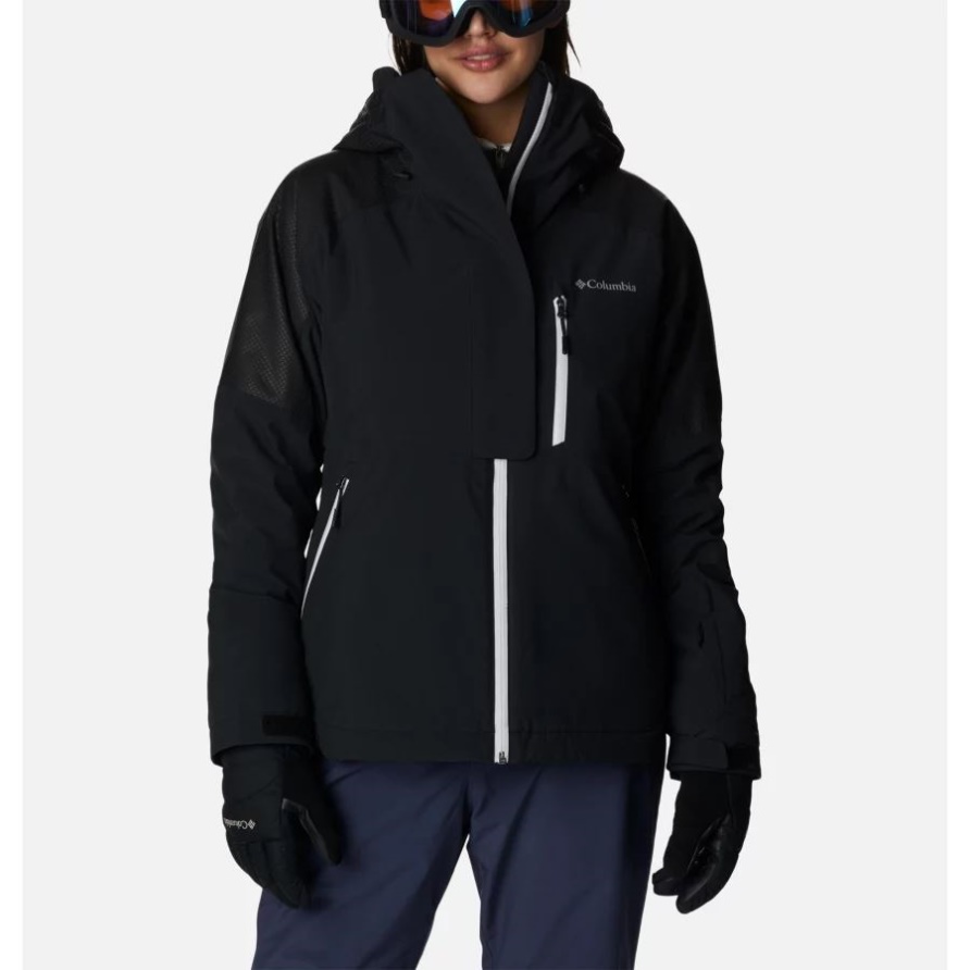 Schwarze Damenjacke Snow Slab Black Dot Columbia