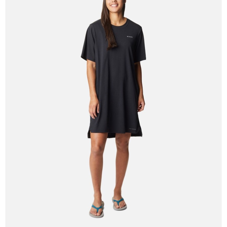 Schwarzes Sun Trek T-shirt Kleid Für Damen Columbia