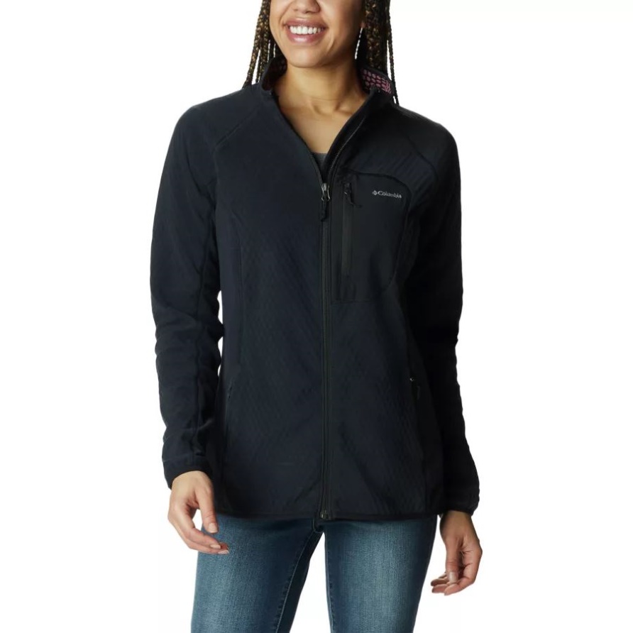Schwarze Damen-w Outdoor Tracks Technische Fleecejacke Columbia