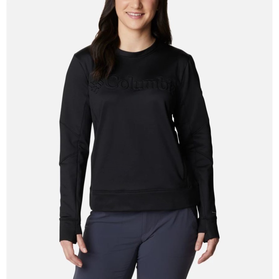 Schwarzes Windgates Tech Fleece Sweatshirt Für Damen Columbia