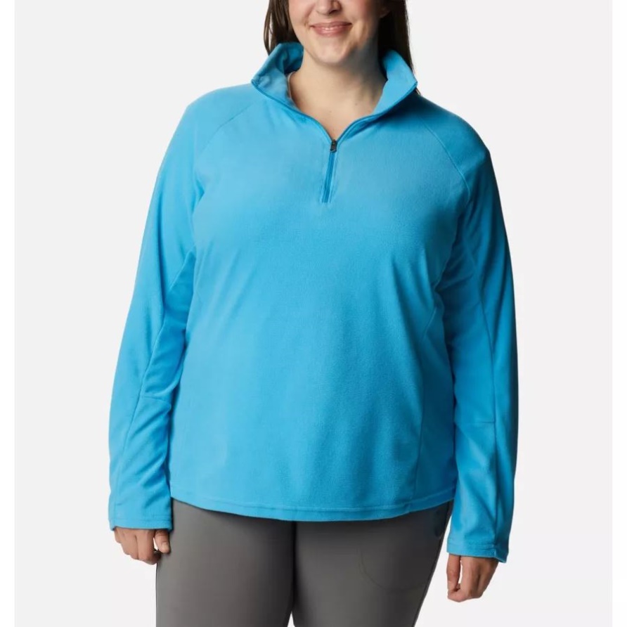 Blue Chill Columbia Damen Glacial Iv 1/2 Zip Plus Size