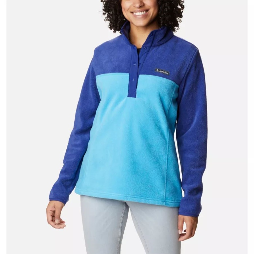 Blue Chill/dark Sapphire Benton Springs 1/2 Snap Pullover Für Damen Columbia