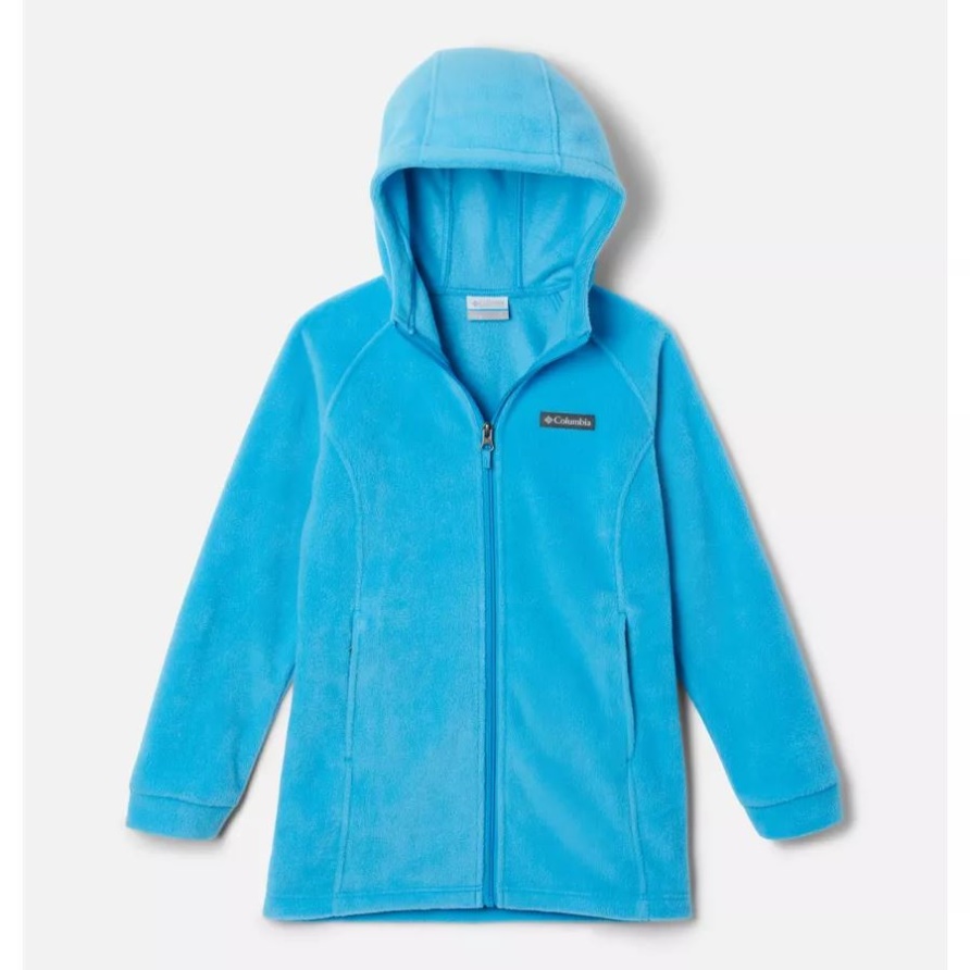 Blauer Benton-Hoodie Aus Langem Fleece Für Mädchen Columbia