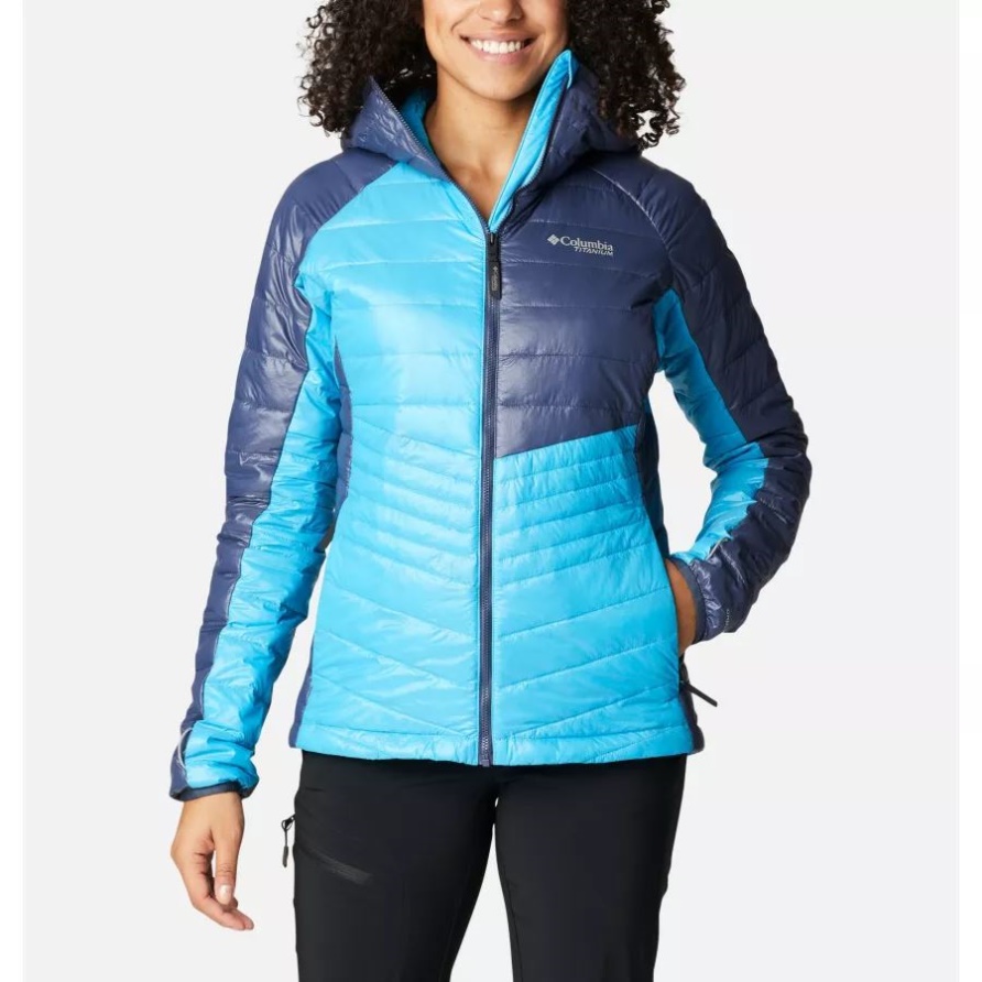 Blue Chill/nocturnal Kapuzenjacke Mit Platinspitze Für Damen Columbia